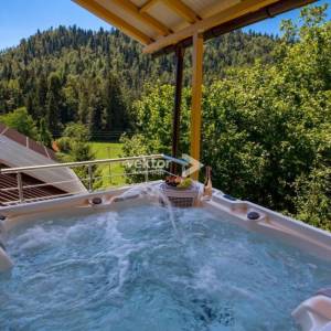 Tršće, goranska kuća za odmor s grijanim bazenom