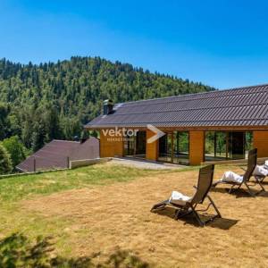 Tršće, goranska kuća za odmor s grijanim bazenom