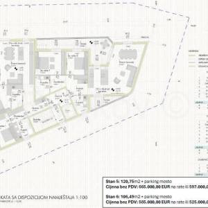 UMAG, APARTMAN  6, površine 106,49 m2 + PM,  NOVOGRADNJA