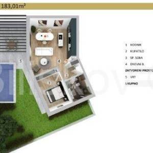 UMAG, APARTMAN + vrt + bazen + PM, površine 183 m2, NOVOGRADNJA