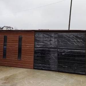 Vrtna kućica 6×6 – tamni zlatni hrast/crna