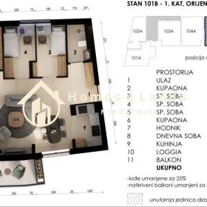 Zagreb,Črnomerec 4-soban stan(102B) 82,47m2 na 1katu s balkonom