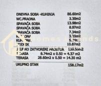 Zagreb,Remete,4-soban stan(165m2 obrač).na 1.katu terasom i 2 parkinga