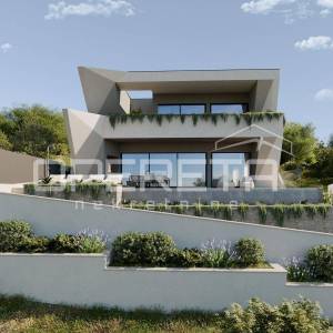 Ekskluzivno građevinsko zemljište iznad Splita – projekt luksuzne vile s bazenom