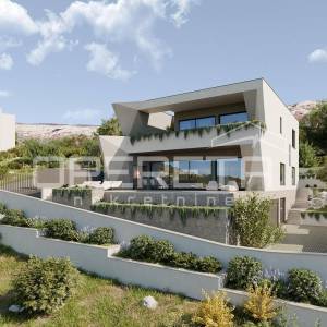 Ekskluzivno građevinsko zemljište iznad Splita – projekt luksuzne vile s bazenom