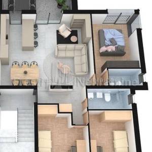  "EURO-HORTUS" S-4 _ 3SOBAN STAN 115m2 S KROVNOM TERASOM-PANORAMSKI POGLED, GPM 20m2