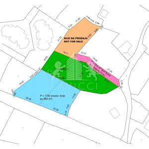 Građevinsko zemljište Ždrelac – 160 m od mora, 1085 m²