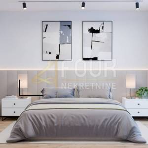 Kastav, Rubeši, kuća u nizu, novogradnja, pogled na more