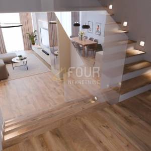 Kastav, Rubeši, kuća u nizu, novogradnja, pogled na more