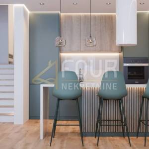 Kastav, Rubeši, kuća u nizu, novogradnja, pogled na more