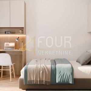 Kastav, Rubeši, kuća u nizu, novogradnja, pogled na more