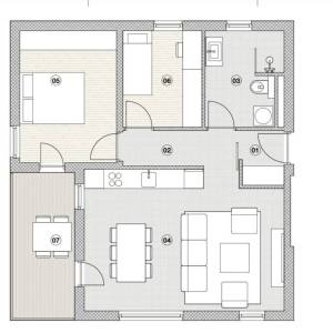 Kaštel Sućurac – 2-soban stan, garažno mjesto, otvoren pogled na more