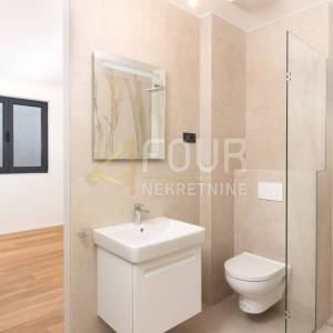 Lovran, novogradnja, 75.87m2, 2s+db, terasa, okućnica, pogled na more