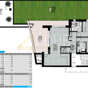 Lovran, novogradnja, 75.87m2, 2s+db, terasa, okućnica, pogled na more