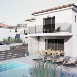 Malinska, moderna dvojna kuća, novogradnja!