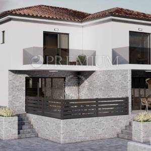 Malinska, moderna dvojna kuća, novogradnja!