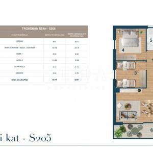 Novi Vinodolski 2S+DB u eksluzivnoj novogradnji