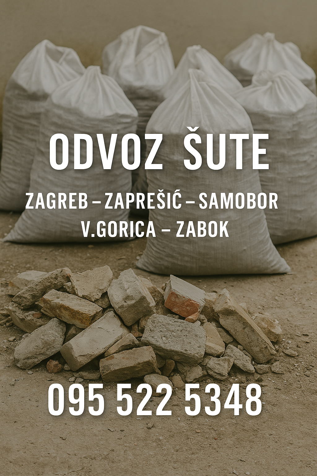 ODVOZ ŠUTE!! ZG-ZAPRESIC-SAMOBOR-V.GORICA-ZABOK!