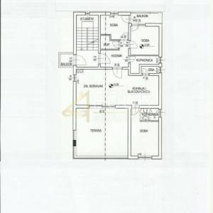 Otok Krk, Krk, penthouse 1. red do mora