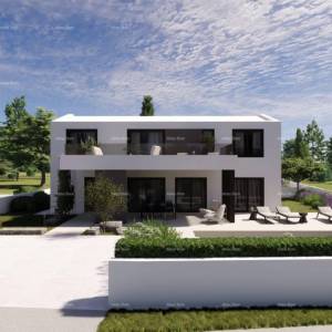 Pogled na more!! Prodaja zemljišta s  građevinskom dozvolom i projektom, okolica Vodnjana!