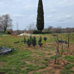 Pogled na more!! Prodaja zemljišta s  građevinskom dozvolom i projektom, okolica Vodnjana!