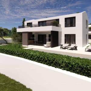 Pogled na more!! Prodaja zemljišta s  građevinskom dozvolom i projektom, okolica Vodnjana!