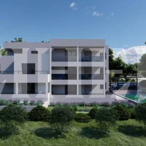 PRODAJA, BRAČ, MILNA, 6 APARTMANA U IZGRADNJI S BAZENOM,  80 m OD MORA