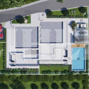 PRODAJA, BRAČ, MILNA, 6 APARTMANA U IZGRADNJI S BAZENOM,  80 m OD MORA