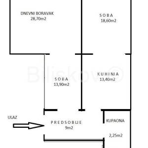 Prodaja,Jagićeva ulica,trosoban građanski površine 83m2 m2 na 3 katu 