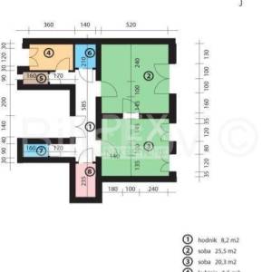 Prodaja,Nova Ves, dvosoban stan površine 70 m2 na 1.katu zgrade 