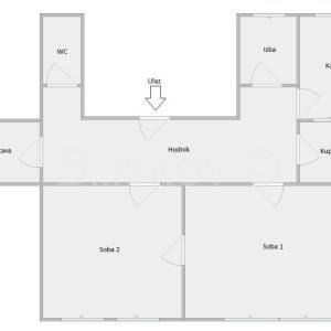 Prodaja,Nova Ves, dvosoban stan površine 70 m2 na 1.katu zgrade 
