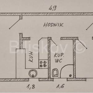 Prodaja,Šalata,dvosoban stan, površine 50 m2, u prizemlju zgrade,vrt