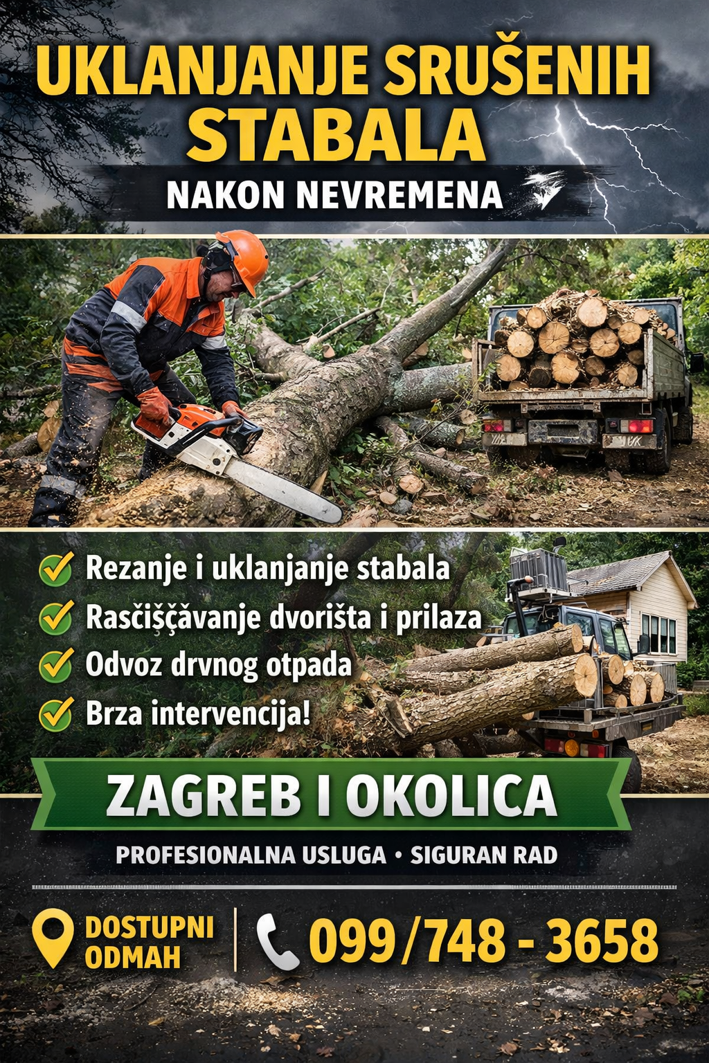 Sanacija stabala nakon oluje