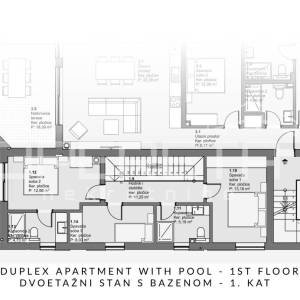 Vodice - prostran moderan stan 165,37m2 s bazenom, novogradnja