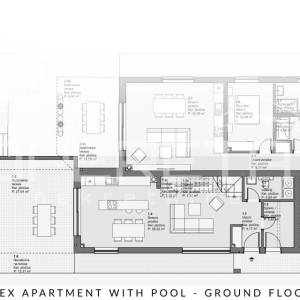 Vodice - prostran moderan stan 165,37m2 s bazenom, novogradnja