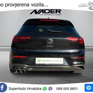 VW Golf 8 GTD 2.0 TDI DSG 200 KS, LED+ACC+PANO+GR SJED+VIRT+KAM+PARK