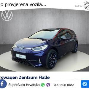 VW ID.3 GTX Performance 84 kWh FIRE+ICE 326 KS, LED+ACC+PANO+GR SJED+360+MASAŽA