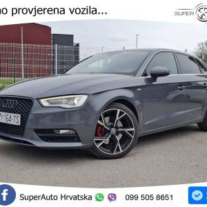 Audi A3 Sportback 2.0 TDI quattro Aut. 3x S line 184 KS, REG 01/27 TEM+PDC+NAVI