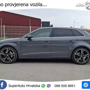 Audi A3 Sportback 2.0 TDI quattro Aut. 3x S line 184 KS, REG 01/27 TEM+PDC+NAVI
