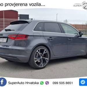 Audi A3 Sportback 2.0 TDI quattro Aut. 3x S line 184 KS, REG 01/27 TEM+PDC+NAVI