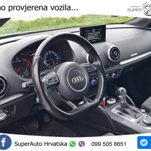 Audi A3 Sportback 2.0 TDI quattro Aut. 3x S line 184 KS, REG 01/27 TEM+PDC+NAVI