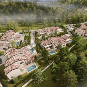 BARBAN - Građevinsko zemljište s projektom (polovica duplexa), 15 minuta do mora