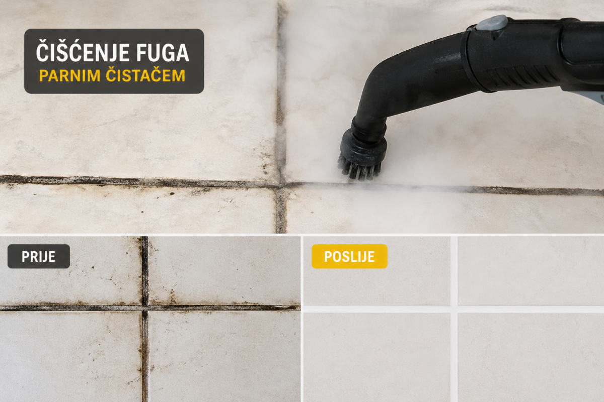 ČIŠĆENJE FUGA, STARIH RADIJATORA I TEŠKO DOSTUPNIH POVRŠINA SA PAROM