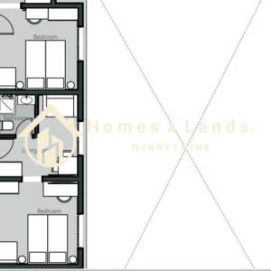 Crikvenica,centar,2-soban namješten stan (AP15) m2 BEZ parkinga