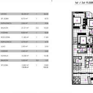 DRAMALJ - Apartman 105 m2 na drugom katu, 150 m od mora, dvije terase, parking