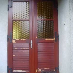 Drvena dvokrilna vrata sa hrastovim štokom - POVOLJNO