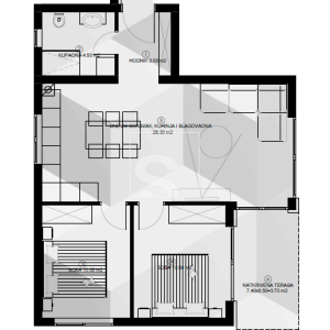 Dvosoban stan, novogradnja, Pješčana uvala - prizemlje s dvorištem