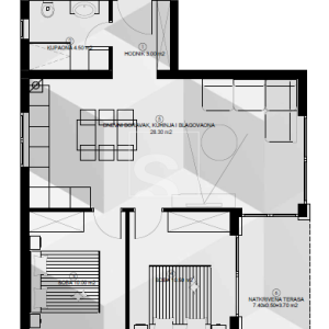 Dvosoban stan, novogradnja, Pješčana uvala - 400m od plaže