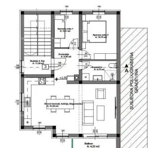 Dvosoban stan su mirnom mjestu blizu Pule