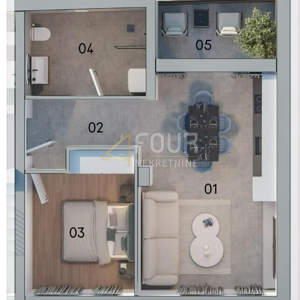 Istra, Pula, Kaštanjer, novogradnja, 1s+db